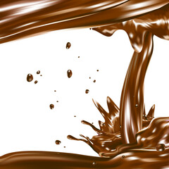 splash de chocolate, chapoteo, salpicadura, chorro, cacao, chocolate derretido, arequipe, ilustración, vector, 100%, puro cacao, cocoa, delicioso, dulce, cremoso, derretido, comida, tentador