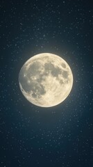 Fototapeta premium A Close-Up of a Full Moon with Stars in the Background