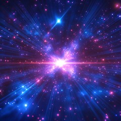 Fototapeta premium 光線と青い背景