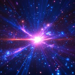 Fototapeta premium 光線と青い背景