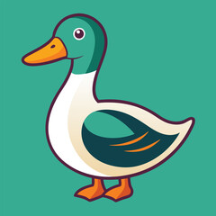 Cheerful Duckling Illustration