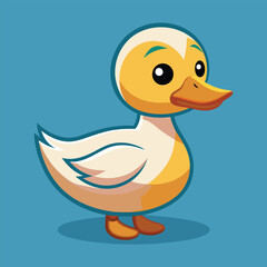 Cheerful Duckling Illustration