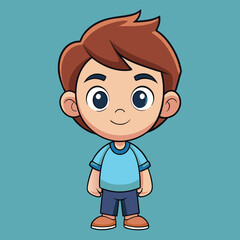 Happy Boy Cartoon Illustration