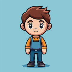 Happy Boy Cartoon Illustration