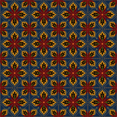 Vector Javanese ethnic batik pattern template with a beautiful and elegant natural color combination