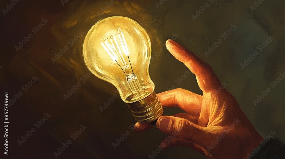 Poster illuminated creativity: enhancing the glow with subtle shadows