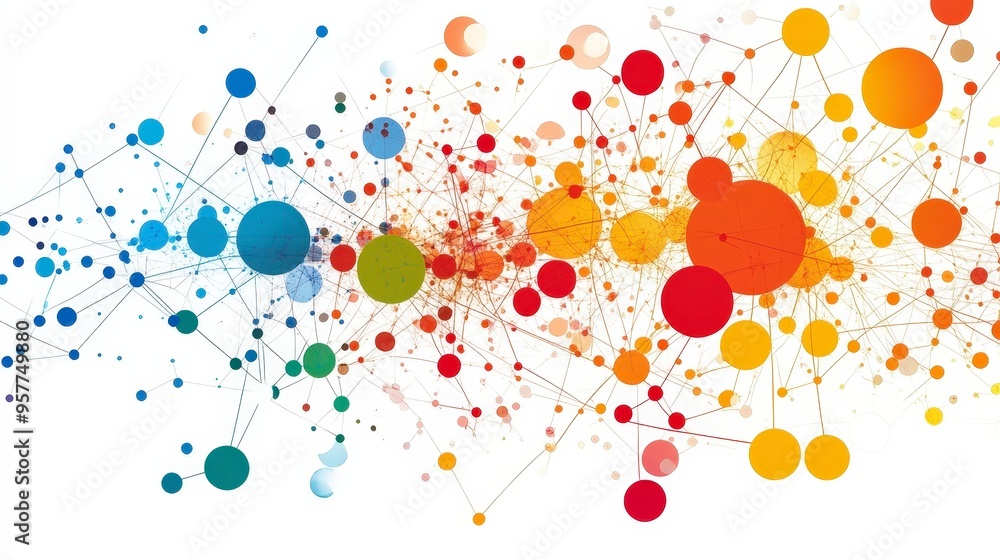 Poster modern abstract network connectivity concept. a sophisticated network of connections symbolizing tec