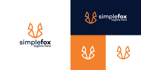 minimalist fox logo design, wolf with other minimalist style, logo design template, symbol, icon, vector, creative, idea, inspiration.