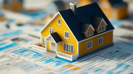 Detailed financial breakdown of estimated closing costs in a home loan refinance, visualized with charts and graphs, highlighting various expenses, taxes, and fees