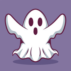 Cute hand drawn ghost illustration