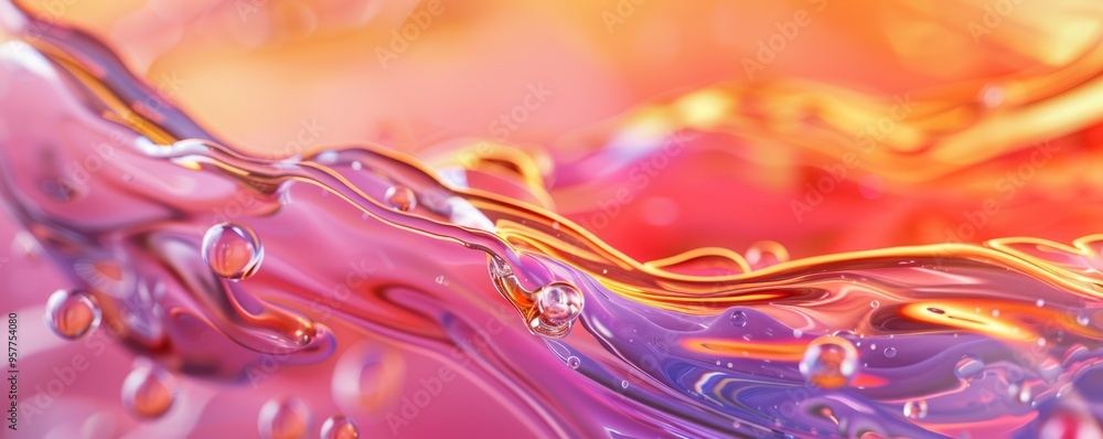 Poster fluid 3d blobs with smooth textures, 4k hyperrealistic photo