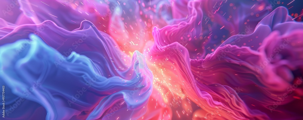 Poster neon color burst with dynamic patterns, 4k hyperrealistic photo
