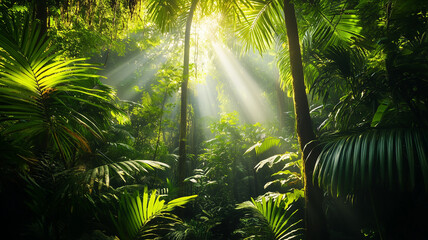 sunlight in the forest