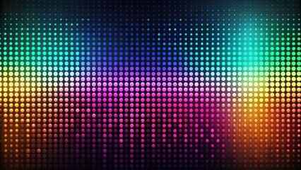 Fototapeta premium Abstract matrix of gradient halftone dots on dark background, rendering, matrix, abstract, gradient, halftone, dots
