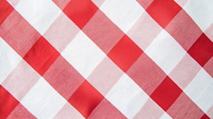 Red and white tablecloth background -
