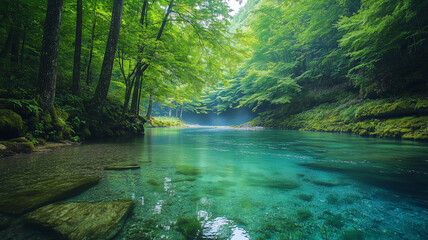 Obraz premium waterfall in the forest