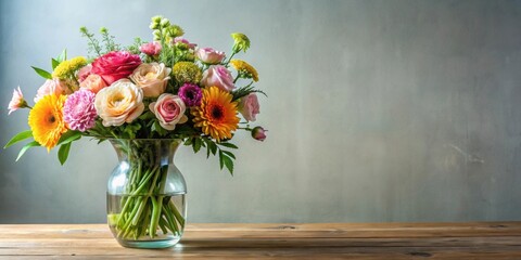 Beautiful flower arrangement in a glass vase , flowers, floral, glass, arrangement, bouquet, centerpiece, decoration, colorful