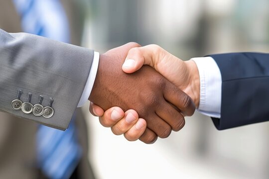 Professional handshake, symbolizing successful business agreement