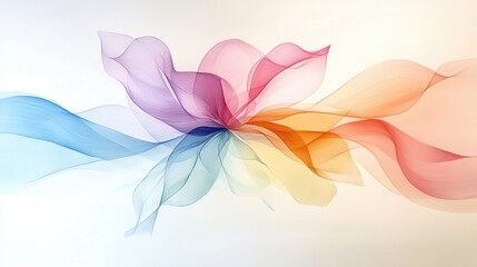 Obraz premium Ethereal Dreamscapes - Surreal Pastel Painting with Soft Flowing Shapes and Otherworldly Aura