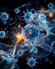 Detailed Close-Up of Virus Particles on Cellular Surface for Virology Studies in High Definition