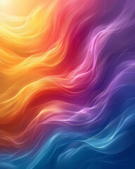 Obraz premium Abstract Vibrant Colors Silk Satin Fabric Ribbon Flowing