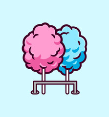 Fluffy cotton candy design Carnival Icon cartoon vector illustration design