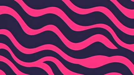 Obraz premium Vibrant retro backdrop featuring pink wavy lines, perfect for a unique, groovy aesthetic in your designs.