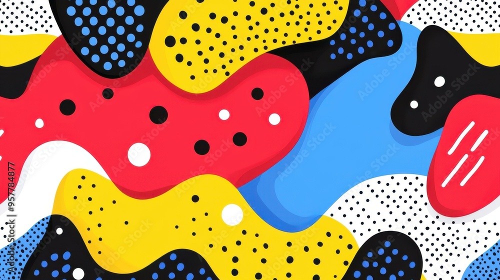 Poster modern abstract halftone pattern in a dotted style, perfect for creating engaging and artistic flat 
