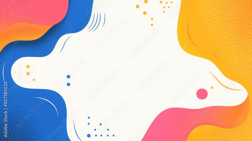 Poster bold abstract shapes and dynamic colors merge to create a lively, modern background perfect for digi