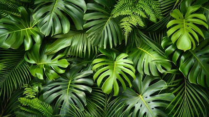 07231249 627. High-resolution image of lush tropical tree leaves from the Asian tropics, showcasing the natural textures and vibrant greens to create a rich, nature-themed background