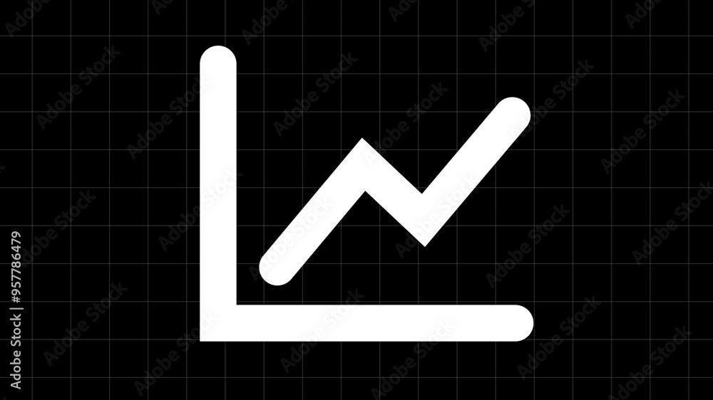 Poster simple graph bar icon illustrates data visualization. represents metrics, analysis, and performance 