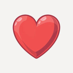 Glossy red heart illustration