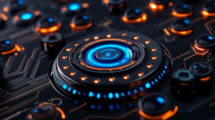 3D rendering of a website&rsquo;s front-end elements, immersive web design, advanced user interface development