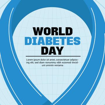 World diabetes day celebration social media post template design