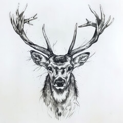 deer, animal, vector, illustration, reindeer, wild, christmas, silhouette, antler, mammal, head, nature, wildlife, stag, elk, cartoon, horn, animals, design, sketch, antelope, drawing, moose, icon, fo