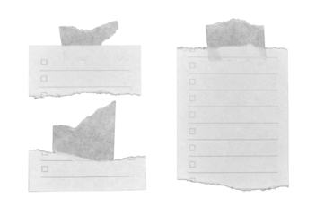 Masking tape on torn paper png file on transparent background