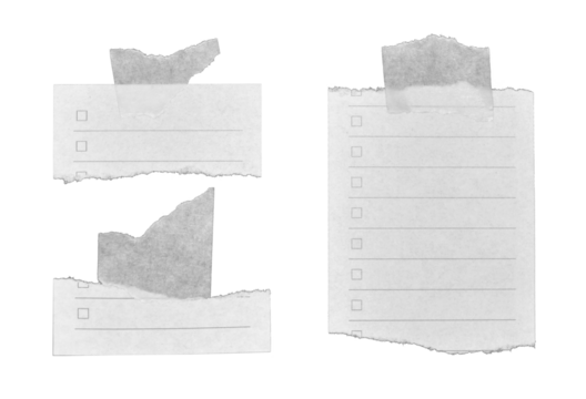 Masking tape on torn paper png file on transparent background