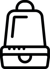 Fototapeta premium Simple vector, perfect for projects related to food, school, or everyday essentials, featuring a classic lunch bag design