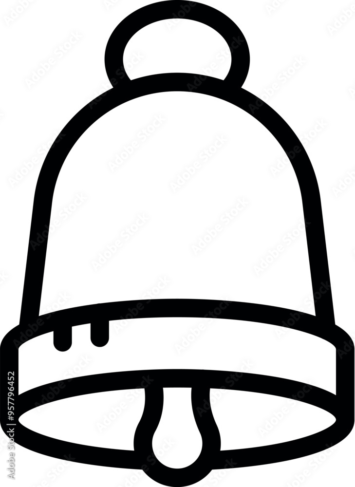 Aufkleber simple bell icon with a bold outline, ideal for use in web design, mobile apps, and print projects