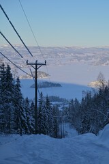 Winter and snow mountain