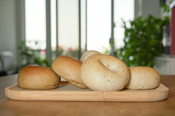 A healthy bagel breakfast
