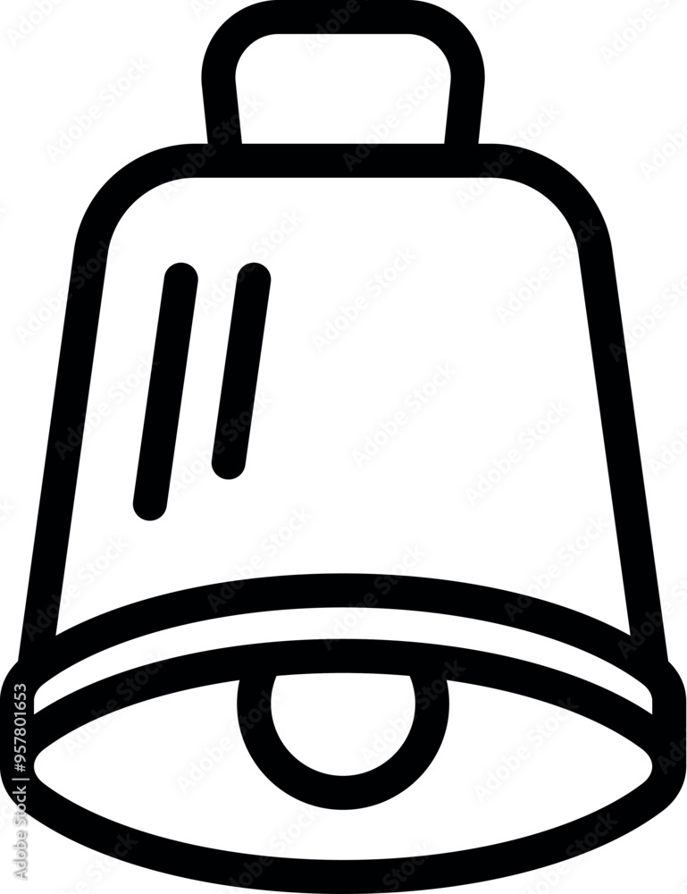 Aufkleber simple vector of a bell ringing, ideal for web and mobile design projects