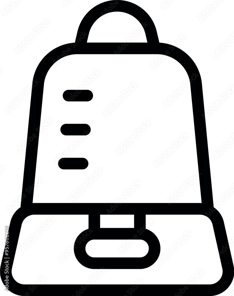 Poster simple black and white icon of a portable wifi router enabling a wireless internet connection