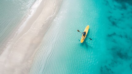 People paddling on surfboards in the blue sea during the day.