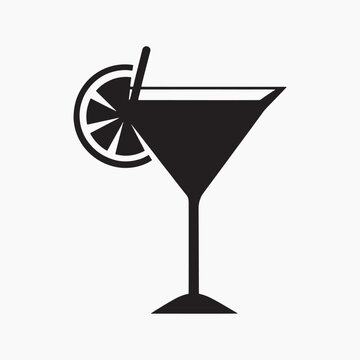 recommend clip art: Cocktail glass with lemon slice