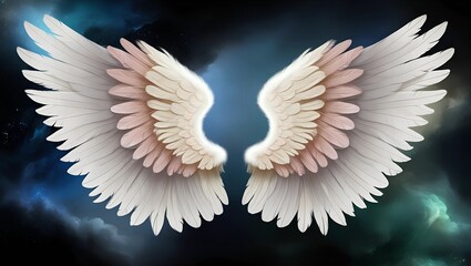 Fototapeta premium Realistic Angel Wings Captured with Dream-Like Precision