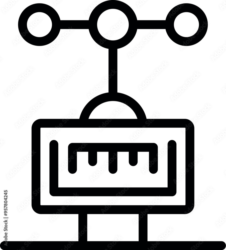 Poster this icon represents an anemometer, a device used to measure wind speed and direction