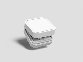 White Blank Jewelry Packaging Box Mockup 3D Render