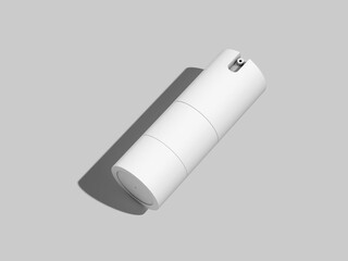  Isolated White Blank Cosmetic Pump Bottle Mockup 3D