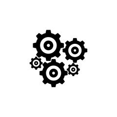 Gears icon, cog wheel, engine circle, thin line web symbol . vector ilustration